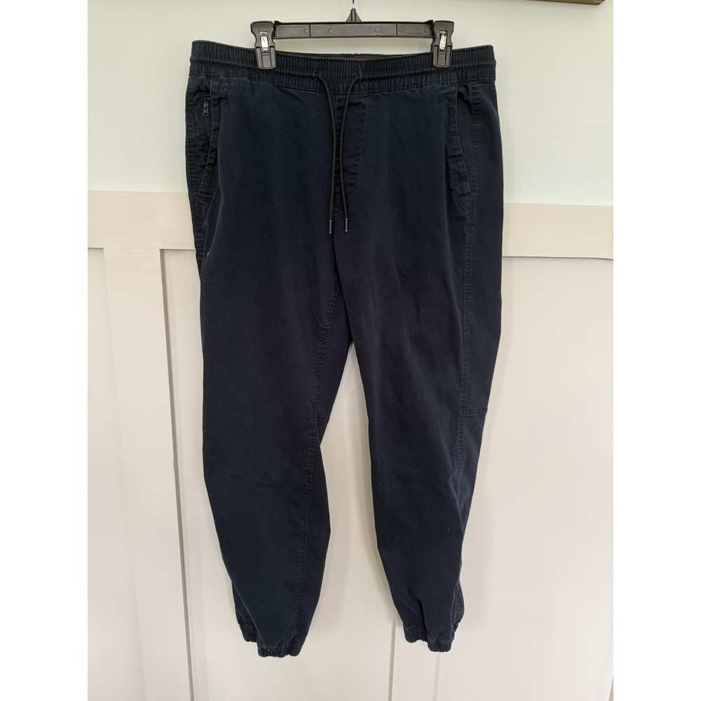 Abercrombie & Fitch Joggers Men's XL Long Navy Blue Cotton Lyocell Blend Casual